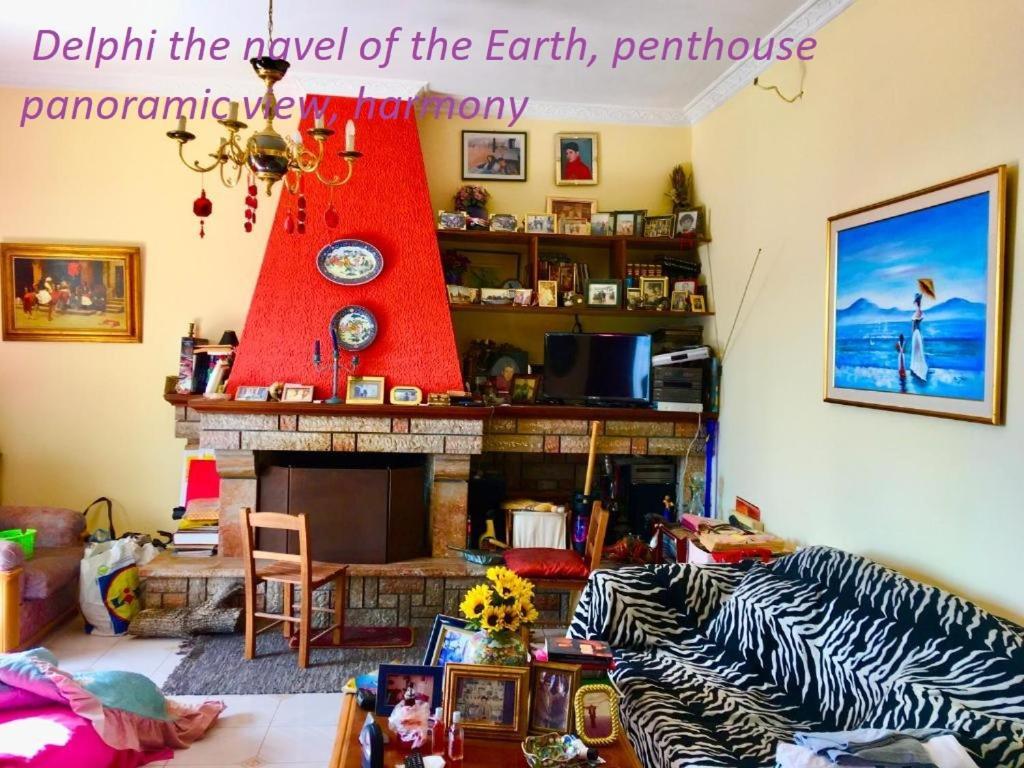 Delphi Celebrity V I P The Navel Of The Earth, Center-Delphi-Penthouse Galaxy&Sky Panoramic View, Harmony&Yoga Apartamento Exterior foto