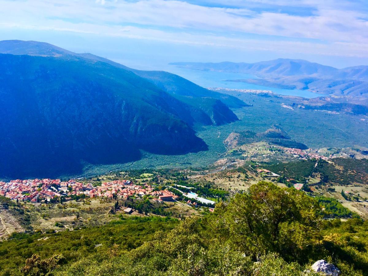 Delphi Celebrity V I P The Navel Of The Earth, Center-Delphi-Penthouse Galaxy&Sky Panoramic View, Harmony&Yoga Apartamento Exterior foto