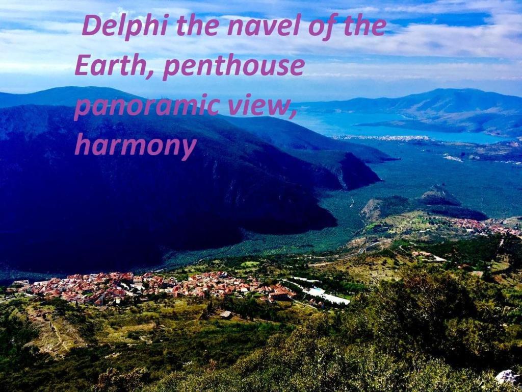 Delphi Celebrity V I P The Navel Of The Earth, Center-Delphi-Penthouse Galaxy&Sky Panoramic View, Harmony&Yoga Apartamento Exterior foto